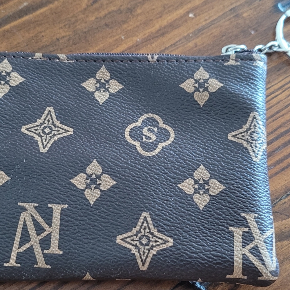 Brown Patterned Keychain Wallet KV - Picture 2 of 2